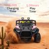 24V Ride on Toy for Big Kids with Remote Control - 2 Seater Ride on Car with 3 Speeds and Led Lights - Electric Car for Kids with Bluetooth view 3