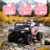 24V Ride on Toy for Big Kids with Remote Control - 2 Seater Ride on Car with 3 Speeds and Led Lights - Electric Car for Kids with Bluetooth view 4