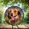 10-Inch Metal Wind Spinner Brown-and-White Pit Bull 3D Dog Wind Spinner, Unique Metal Hanging Kinetic Wind Sculpture Ornament Gifts for Women Yard Art Garden Patio Lawn Indoor Outdoor Decor view 2