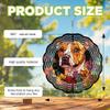 10-Inch Metal Wind Spinner Brown-and-White Pit Bull 3D Dog Wind Spinner, Unique Metal Hanging Kinetic Wind Sculpture Ornament Gifts for Women Yard Art Garden Patio Lawn Indoor Outdoor Decor view 3