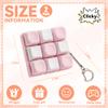 2 Pcs Pink Keyboard Fidget Toy, 9 Keys Creamy Clicker Keyboard Fidget for Adults Relieve Stress and Anxiety Decompression Keyboard Fidget Keychain view 2
