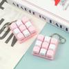 2 Pcs Pink Keyboard Fidget Toy, 9 Keys Creamy Clicker Keyboard Fidget for Adults Relieve Stress and Anxiety Decompression Keyboard Fidget Keychain view 3