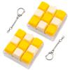 2 Pcs Creamy Keyboard Fidget Toy, 9-in-1 Cute Clicker Keyboard Fidget for Adults Relieve Stress and Anxiety Decompression Keyboard Fidget Keychain view 1