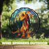 10-Inch Metal Wind Spinner Dachshund Puppy 3D Dog Wind Spinner, Unique Metal Hanging Kinetic Wind Sculpture Ornament Gifts for Women Yard Art Garden Patio Lawn Indoor Outdoor Decor view 4