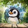 10-Inch Metal Wind Spinner Cute Penguin with Big Eyes 3D Wildlife Wind Spinner, Unique Metal Hanging Kinetic Wind Sculpture Ornament Gifts for Women Yard Art Garden Patio Lawn Indoor Outdoor Decor view 2