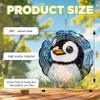 10-Inch Metal Wind Spinner Cute Penguin with Big Eyes 3D Wildlife Wind Spinner, Unique Metal Hanging Kinetic Wind Sculpture Ornament Gifts for Women Yard Art Garden Patio Lawn Indoor Outdoor Decor view 3