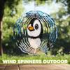 10-Inch Metal Wind Spinner Cute Penguin with Big Eyes 3D Wildlife Wind Spinner, Unique Metal Hanging Kinetic Wind Sculpture Ornament Gifts for Women Yard Art Garden Patio Lawn Indoor Outdoor Decor view 4