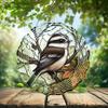 10-Inch Metal Wind Spinner Long-Tailed Tit 3D Bushtit Bird Wind Spinner, Unique Metal Hanging Kinetic Wind Sculpture Ornament Yard Art Garden Patio Lawn Indoor Outdoor Decor (2) view 2