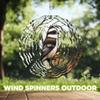 10-Inch Metal Wind Spinner Long-Tailed Tit 3D Bushtit Bird Wind Spinner, Unique Metal Hanging Kinetic Wind Sculpture Ornament Yard Art Garden Patio Lawn Indoor Outdoor Decor (2) view 4