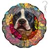 10-Inch Metal Wind Spinner American Bulldog 3D Dog Wind Spinner, Unique Metal Hanging Kinetic Wind Sculpture Ornament Gifts for Women Yard Art Garden Patio Lawn Indoor Outdoor Decor view 1