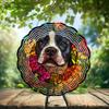 10-Inch Metal Wind Spinner American Bulldog 3D Dog Wind Spinner, Unique Metal Hanging Kinetic Wind Sculpture Ornament Gifts for Women Yard Art Garden Patio Lawn Indoor Outdoor Decor view 2
