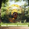 10-Inch Metal Wind Spinner Hippo in Reeds Water 3D Wildlife Wind Spinner, Unique Metal Hanging Kinetic Wind Sculpture Ornament Gifts for Women Yard Art Garden Patio Lawn Indoor Outdoor Decor view 4