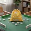 Hsqqdc Mahjong Storage Bag Large Drawstring Pouch Portable Board Game Make Up Bag Dust Resistant Organizer for Travel Accessories view 3