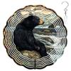 10-Inch Metal Wind Spinner Black Bear by Crashing Waves 3D Wildlife Wind Spinner, Unique Metal Hanging Kinetic Wind Sculpture Ornament Gifts for Women Yard Art Garden Patio Lawn Indoor Outdoor Decor view 1
