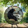 10-Inch Metal Wind Spinner Black Bear by Crashing Waves 3D Wildlife Wind Spinner, Unique Metal Hanging Kinetic Wind Sculpture Ornament Gifts for Women Yard Art Garden Patio Lawn Indoor Outdoor Decor view 2