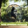 10-Inch Metal Wind Spinner Black Bear by Crashing Waves 3D Wildlife Wind Spinner, Unique Metal Hanging Kinetic Wind Sculpture Ornament Gifts for Women Yard Art Garden Patio Lawn Indoor Outdoor Decor view 4