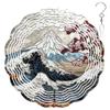 10-Inch Metal Wind Spinner The Great Wave and Mount Fuji 3D Wind Spinner, Unique Metal Hanging Kinetic Wind Sculpture Ornament Gifts for Women Yard Art Garden Patio Lawn Indoor Outdoor Decor (1) view 1