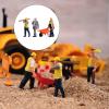 kowaku 1/64 Scale Miniature Figures Model,Simulation,Construction Building Workers Mini Realistic Diorama Worker Figure for Diorama, Style D view 2