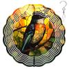 10-Inch Metal Wind Spinner Great Barbet 3D Bird Wind Spinner, Unique Metal Hanging Kinetic Wind Sculpture Ornament Yard Art Garden Patio Lawn Indoor Outdoor Decor view 1