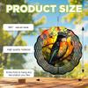 10-Inch Metal Wind Spinner Great Barbet 3D Bird Wind Spinner, Unique Metal Hanging Kinetic Wind Sculpture Ornament Yard Art Garden Patio Lawn Indoor Outdoor Decor view 3
