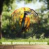 10-Inch Metal Wind Spinner Great Barbet 3D Bird Wind Spinner, Unique Metal Hanging Kinetic Wind Sculpture Ornament Yard Art Garden Patio Lawn Indoor Outdoor Decor view 4