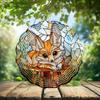 10-Inch Metal Wind Spinner Fennec Fox on Tree Stump 3D Wildlife Wind Spinner, Unique Metal Hanging Kinetic Wind Sculpture Ornament Gifts for Women Yard Art Garden Patio Lawn Indoor Outdoor Decor (2) view 2