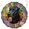 10-Inch Metal Wind Spinner Black Doberman Pinscher 3D Dog Wind Spinner, Unique Metal Hanging Kinetic Wind Sculpture Ornament Gifts for Women Yard Art Garden Patio Lawn Indoor Outdoor Decor view 1