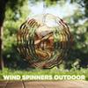 10-Inch Metal Wind Spinner Rural House in Autumn Hills 3D Wind Spinner, Unique Metal Hanging Kinetic Wind Sculpture Ornament Gifts for Women Yard Art Garden Patio Lawn Indoor Outdoor Decor view 4