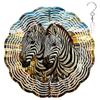 10-Inch Metal Wind Spinner Two Zebras 3D Wildlife Wind Spinner, Unique Metal Hanging Kinetic Wind Sculpture Ornament Gifts for Women Yard Art Garden Patio Lawn Indoor Outdoor Decor view 1