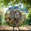 10-Inch Metal Wind Spinner Two Zebras 3D Wildlife Wind Spinner, Unique Metal Hanging Kinetic Wind Sculpture Ornament Gifts for Women Yard Art Garden Patio Lawn Indoor Outdoor Decor view 2
