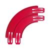 K TOMOTO 90 Degree Banked Turn, Double Racetrack Connector Compatible with Hot Wheels, Curved Track Pieces for 1:64 Vehicle & Slot Car Race Lane Building, Red view 1
