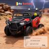 24V Ride on Toy for Big Kids with Remote Control - 2 Seater Ride on Car with 3 Speeds and Led Lights - Electric Car for Kids with Bluetooth view 2