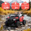 24V Ride on Toy for Big Kids with Remote Control - 2 Seater Ride on Car with 3 Speeds and Led Lights - Electric Car for Kids with Bluetooth view 4