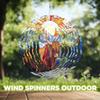10-Inch Metal Wind Spinner Shaggy Highland Cow in Sunlit 3D Wildlife Wind Spinner, Unique Metal Hanging Kinetic Wind Sculpture Ornament Gifts for Women Yard Art Garden Patio Lawn Indoor Outdoor Decor view 4