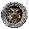10-Inch Metal Wind Spinner Owl Peering Out from Tree Hollow 3D Bird Wind Spinner, Unique Metal Hanging Kinetic Wind Sculpture Ornament Yard Art Garden Patio Lawn Indoor Outdoor Decor view 1