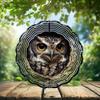 10-Inch Metal Wind Spinner Owl Peering Out from Tree Hollow 3D Bird Wind Spinner, Unique Metal Hanging Kinetic Wind Sculpture Ornament Yard Art Garden Patio Lawn Indoor Outdoor Decor view 2