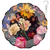 10-Inch Metal Wind Spinner Vibrant Mix of Flowers 3D Floral Wind Spinner, Unique Metal Hanging Kinetic Wind Sculpture Ornament Gifts for Women Yard Art Garden Patio Lawn Indoor Outdoor Decor (1) view 1