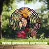 10-Inch Metal Wind Spinner Vibrant Mix of Flowers 3D Floral Wind Spinner, Unique Metal Hanging Kinetic Wind Sculpture Ornament Gifts for Women Yard Art Garden Patio Lawn Indoor Outdoor Decor (1) view 4