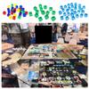 200Pcs 6 Side 8mm Clear Dices Educational Engraving Acrylic D6 Party Family Board Game view 3