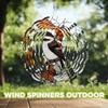 10-Inch Metal Wind Spinner Long-Tailed Tit 3D Bushtit Bird Wind Spinner, Unique Metal Hanging Kinetic Wind Sculpture Ornament Yard Art Garden Patio Lawn Indoor Outdoor Decor (1) view 4