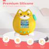 for Tamagotchi Paradise Case,Cute Standing Dog Silicone Protective Cover for Tamagotchi Paradise Electronic Pet,Waterproof Washable Shockproof Anti-Drop 360Full Protection,Puppy Style(Yellow) view 3