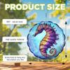 10-Inch Metal Wind Spinner Purple-and-Gold Seahorse 3D Marine Life Wind Spinner, Unique Metal Hanging Kinetic Wind Sculpture Ornament Yard Art Garden Patio Lawn Indoor Outdoor Decor view 3