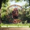 10-Inch Metal Wind Spinner Highland Cow with Flowers 3D Animal Wind Spinner, Unique Metal Hanging Kinetic Wind Sculpture Ornament Gifts for Women Yard Art Garden Patio Lawn Indoor Outdoor Decor view 4
