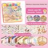 100 DIY 3D Sticker Scenes - 170 Sheets of Sticker Therapy for Kids and Adults, Fun and Adorable Mini Cartoon Stickers, Create Your Own Shop House Stickers, Time-Killing4-Piece Set view 3