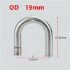 1piece 304 Stainless Steel U Shaped Pipe Silver, 180 Degrees Elbow Pipe Thickness 1.5mm for Exhaust Systems(19mm) view 3
