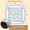OHDCE Coquette Blue Bow Goose Mahjong Mat 31.5 x 31.5 in, Blueberry Blue and White Polka Dots Anti-Slip Noise-Reducing Mahjong Mat for Table Board, Games Tile Games, Poker and Cards view 2