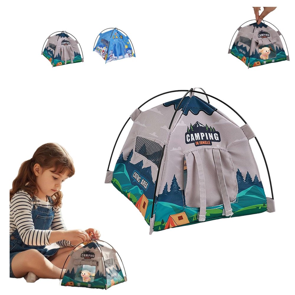 1:12 Scale Miniature Camping Tent, Mini Camping Tent, Realistic Tents, Movable Decorative Scene Accessories, Foldable Fabric Design for Photography, Model Displays, and Play