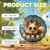 10-Inch Metal Wind Spinner Fennec Fox on Tree Stump 3D Wildlife Wind Spinner, Unique Metal Hanging Kinetic Wind Sculpture Ornament Gifts for Women Yard Art Garden Patio Lawn Indoor Outdoor Decor (1) view 3