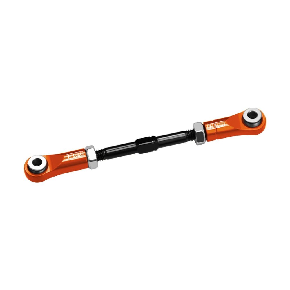 4140 Carbon Steel + Aluminum 7075-T6 Alloy Servo Steering Link for Vanquish 1:10 H10 Optic Kit/Yokohama RTR/Sparco RTR Rock Crawler Upgrades - Orange