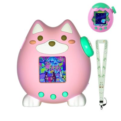for Tamagotchi Paradise Case,Cute Standing Dog Silicone Protective Cover for Tamagotchi Paradise Electronic Pet,Waterproof Washable Shockproof Anti-Drop 360Full Protection,Puppy Style(Pink)